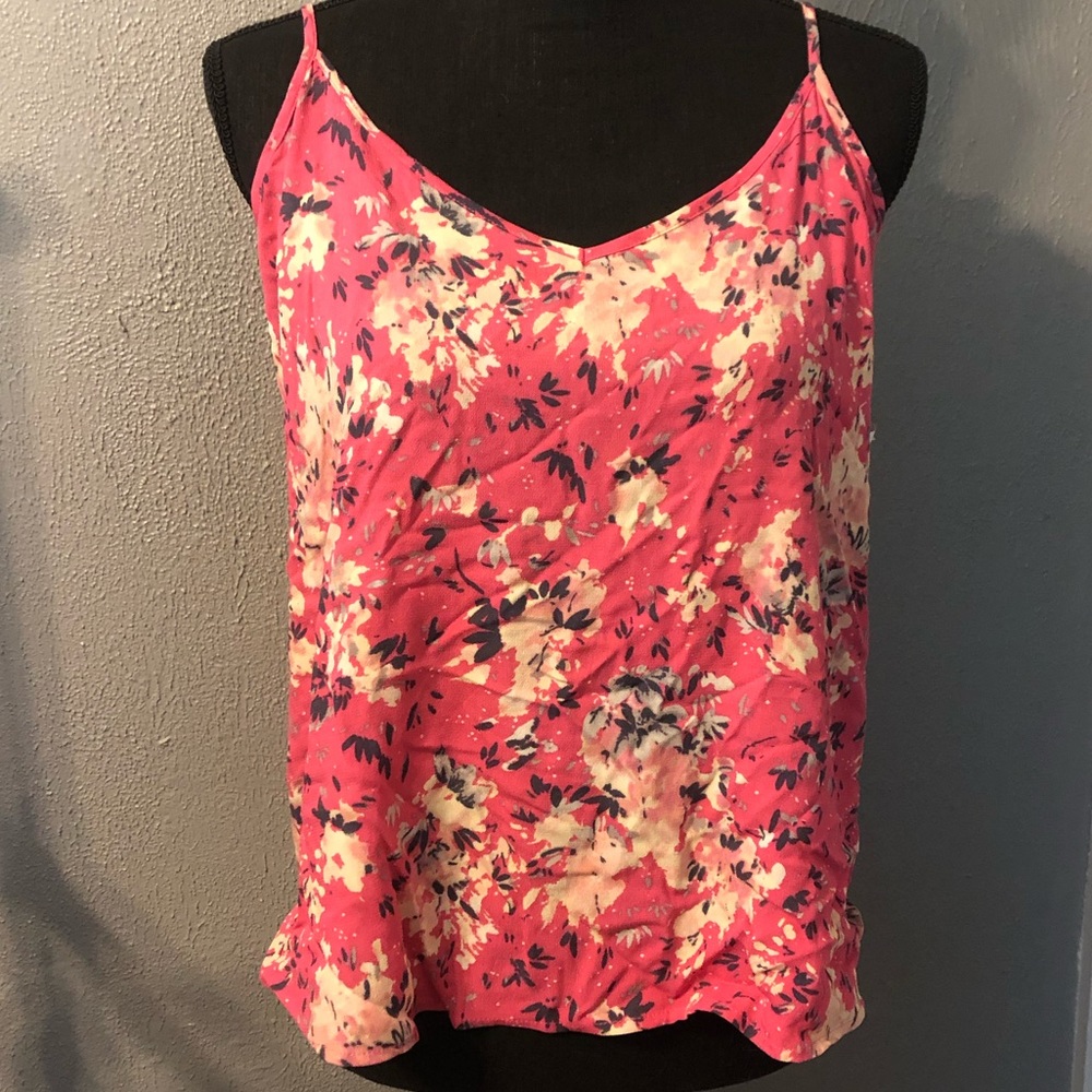 NWT Pink Floral Strappy Tank